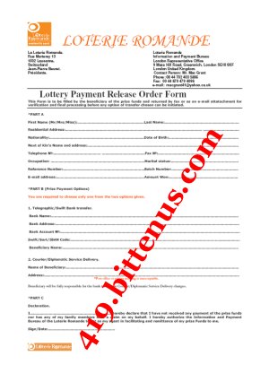 Loterie Romande Payment Release Order Form1